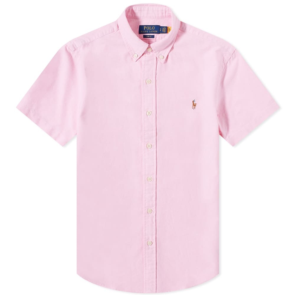 RL SHORT SLEEVE OXFORD BUTTON DOWN SHIRT