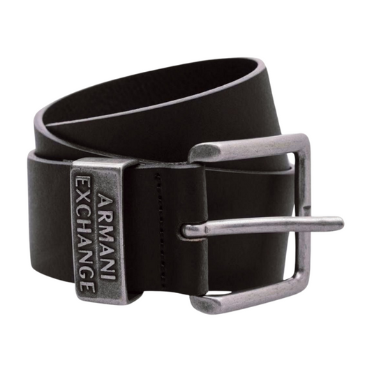 Armani Exchange Men's Inner Logo Belt (85Cm)