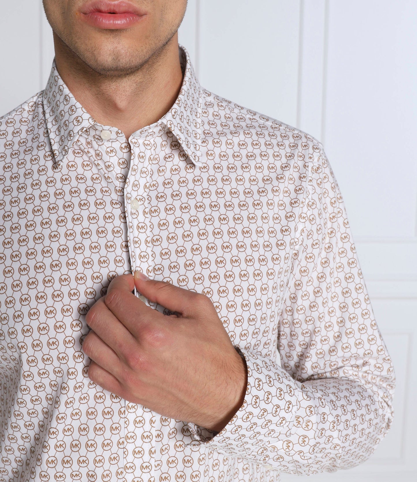 MK L/S ALL OVER LOGO SHIRT