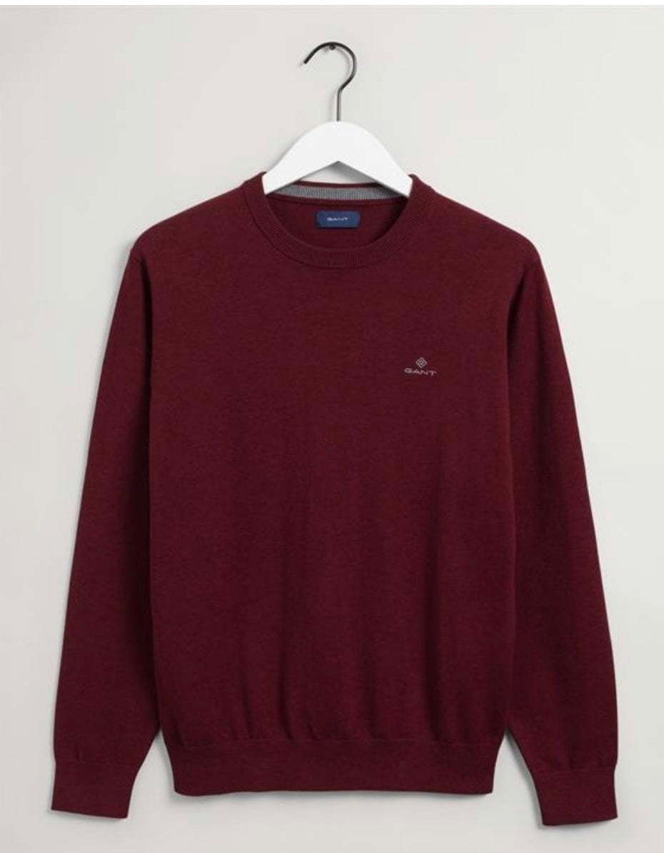 GANT COTTON CREW NECK JUMPER
