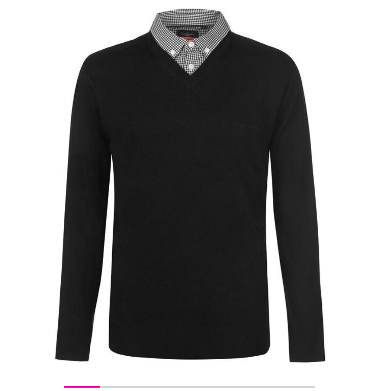 PIERE C MOCK V NECK JUMPER