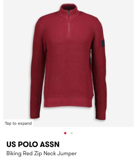 US POLO BIKING ZIP NECK JUMPER