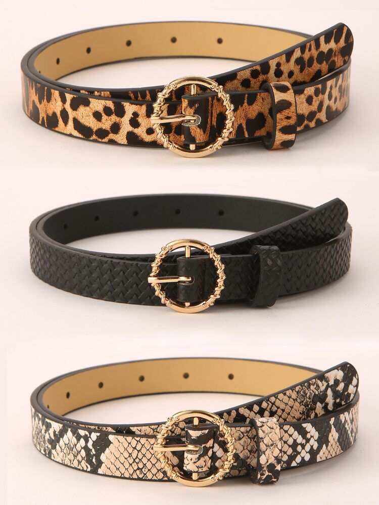 ANIMAL PATTERN METL BUKLE BELT