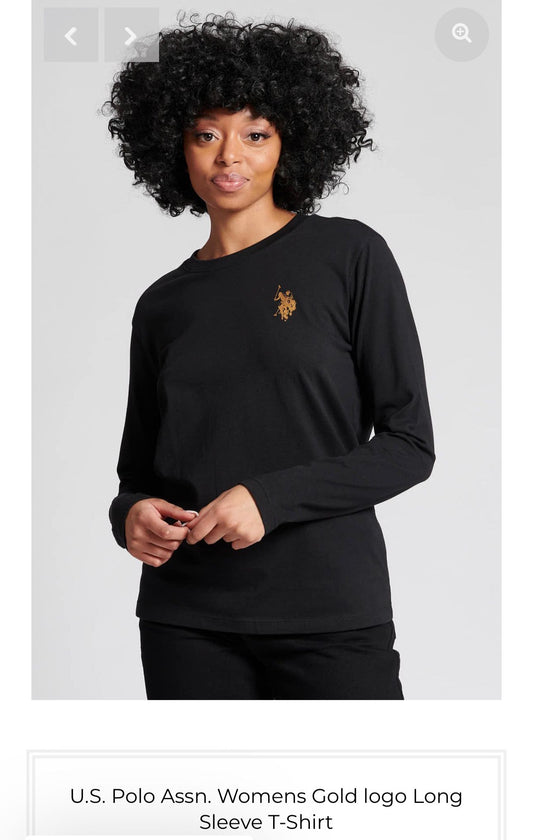 Us Polo Gold Logo long sleeve T-shirt
