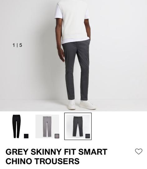 RI SKINNY FIT SMART CHINO TROUSERS PANTS