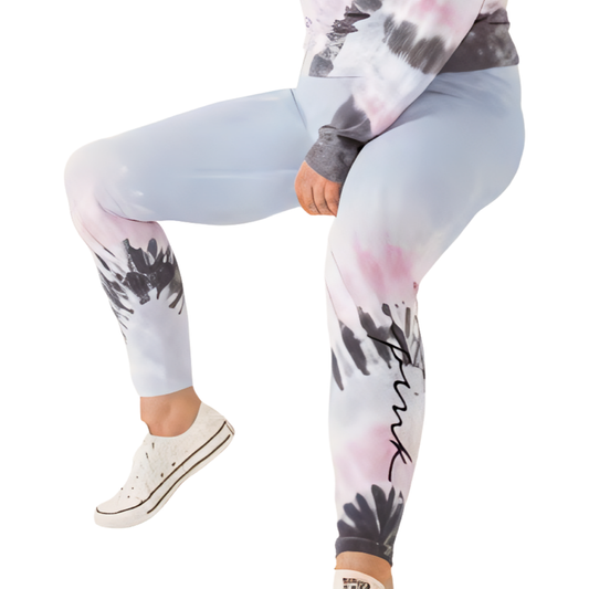 Pink Active Legging Cotton Tiedye