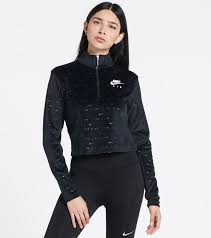 NIKE AIR VELVET CROPPED SWEATSHIRT