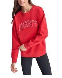 DKNY SPORT RHINESTONE LOGO SWEATSHIRT