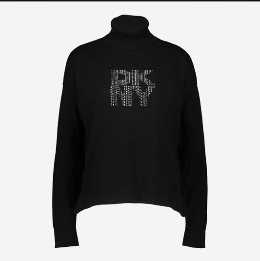 DKNY LOGO DETAIL TURTLENECK JUMPER