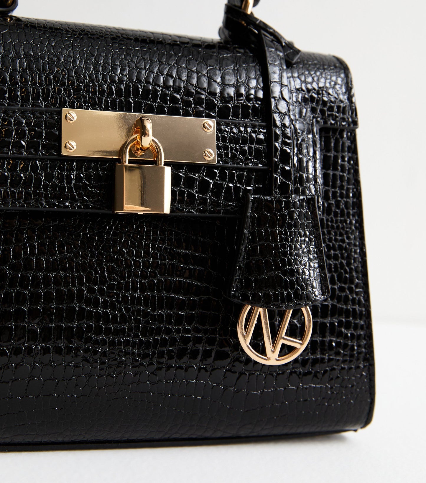 NEW LOOK CROCODILE EFFECT FAUX LEATHER CROSS BODY BAG