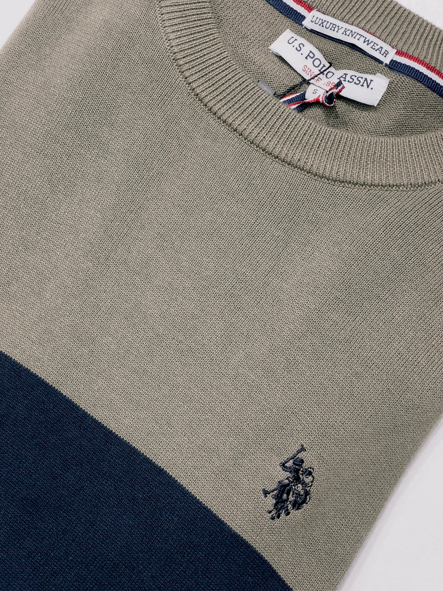 US POLO ROUND BLOCK JUMPER