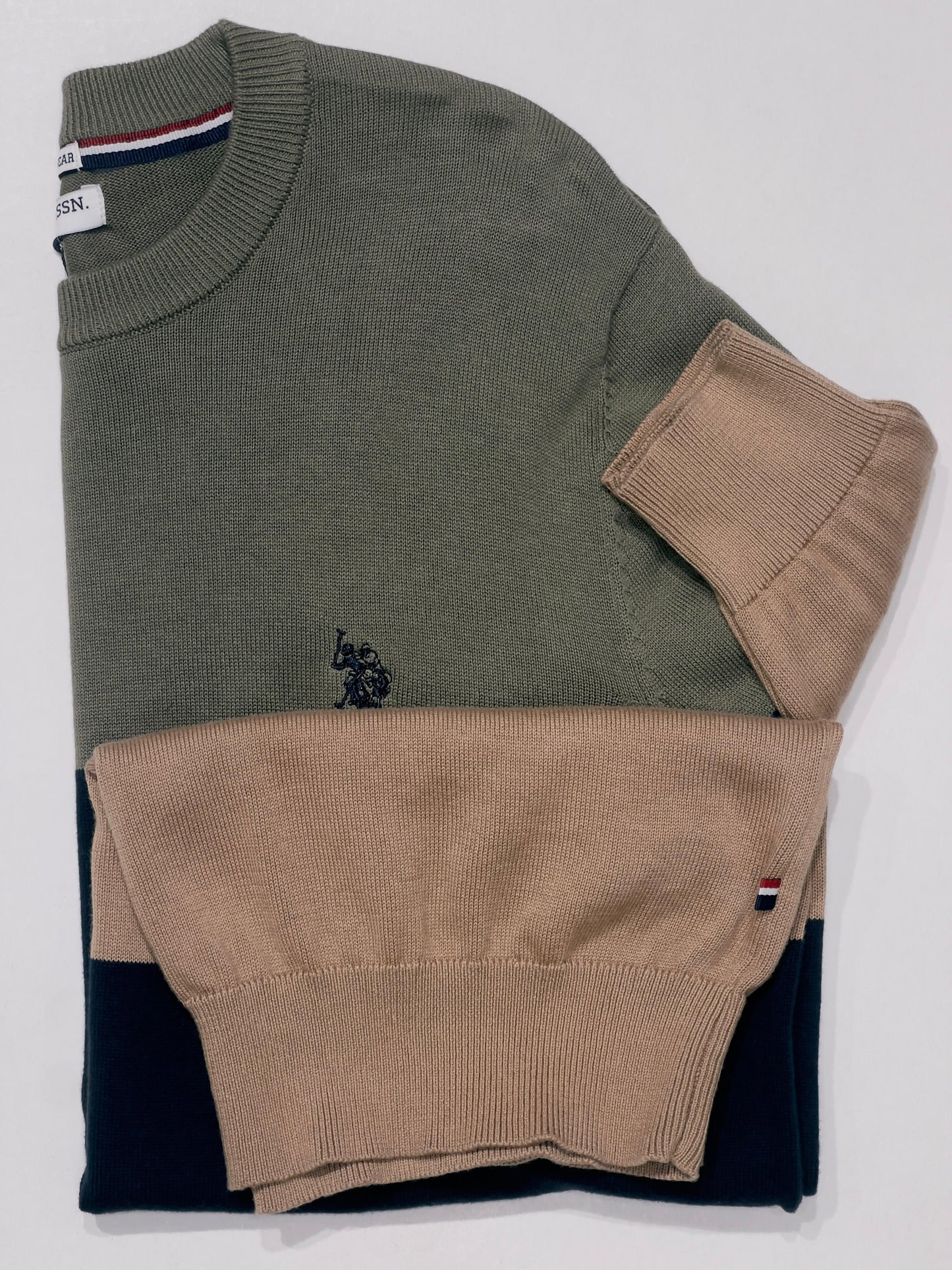 US POLO ROUND BLOCK JUMPER