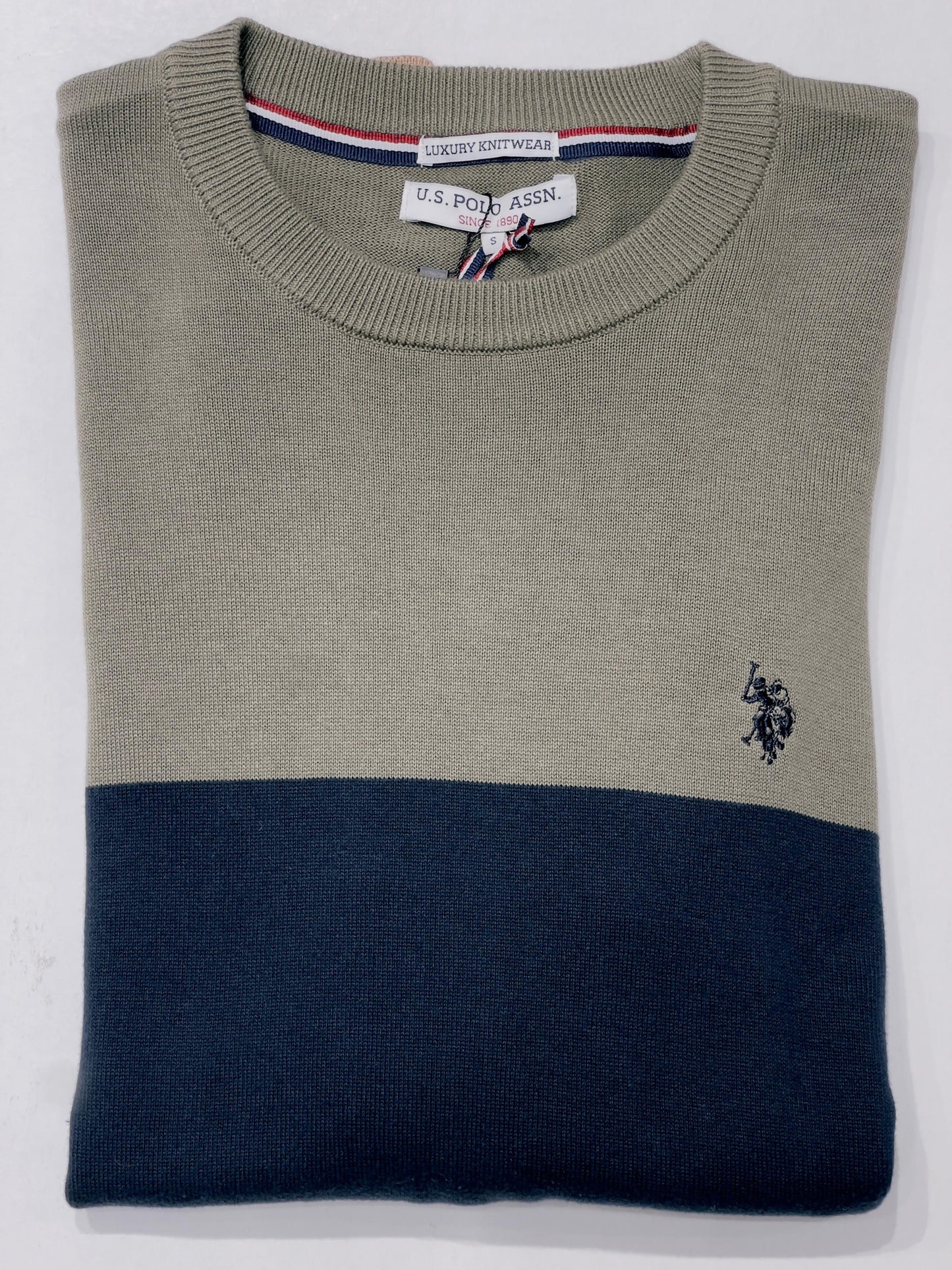 US POLO ROUND BLOCK JUMPER