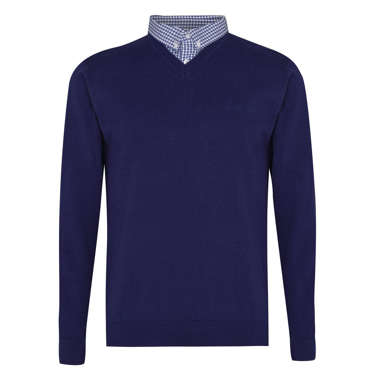 PIERE C MOCK V NECK JUMPER