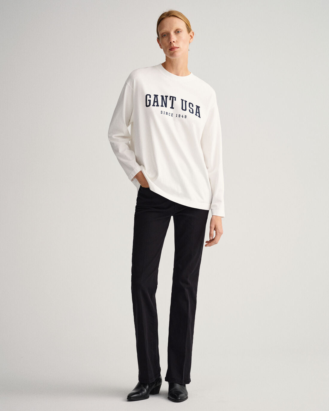 GANT LONG SLEEVE ROUND T-SHIRT