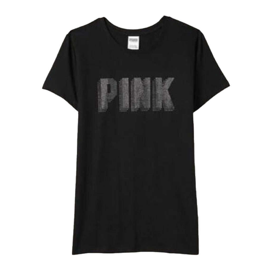 Pink Logo Strass T-Shirt