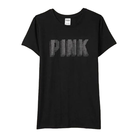 Pink Logo Strass T-Shirt