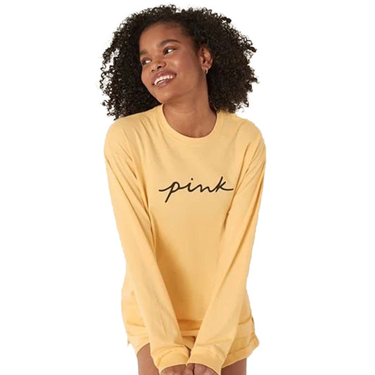 Pink Crew Neck Logo T-shirt