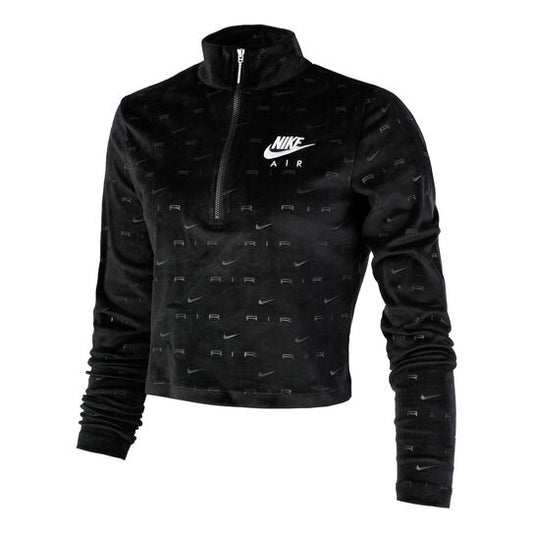 NIKE AIR VELVET CROPPED SWEATSHIRT