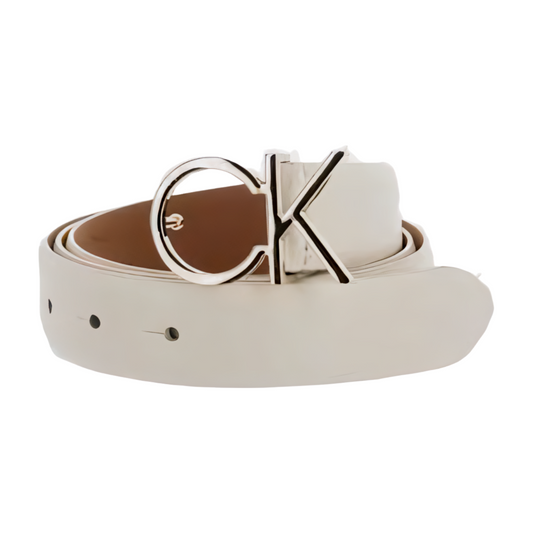 Ck Leather Branded Buckle Belt