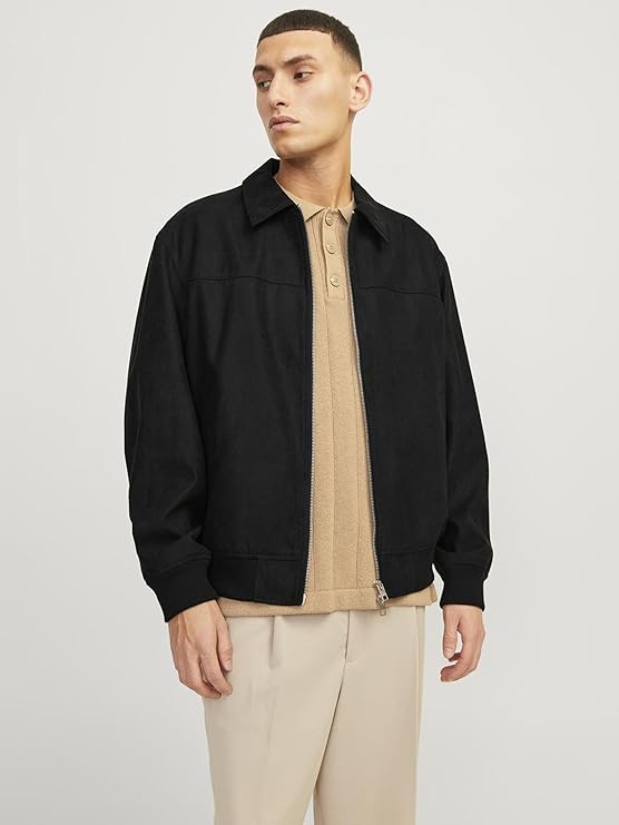 JACK&JONES FAUX SUEDE BOMBER JACKET