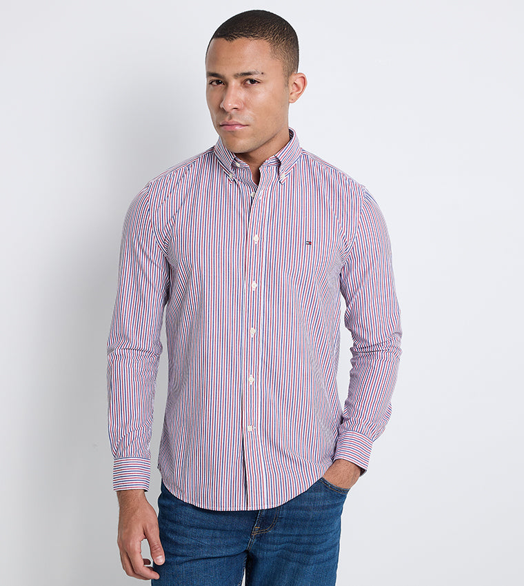 Tommy Hilfiger REGULAR FIT STRIPE LONG SLEEVE SHIRT