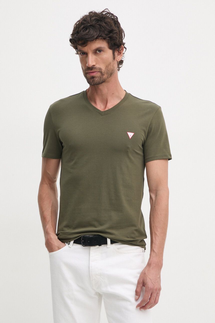 GUESS LOGO V-NECK T-SHIRT