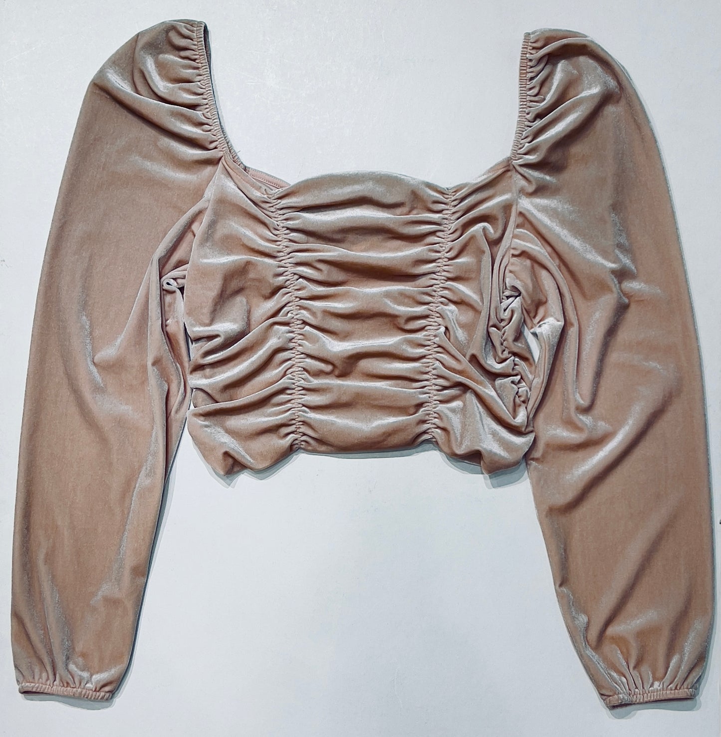 H&M CROPPED VELVET TOP