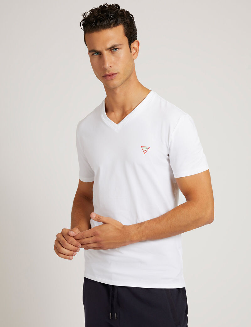 GUESS LOGO V-NECK T-SHIRT