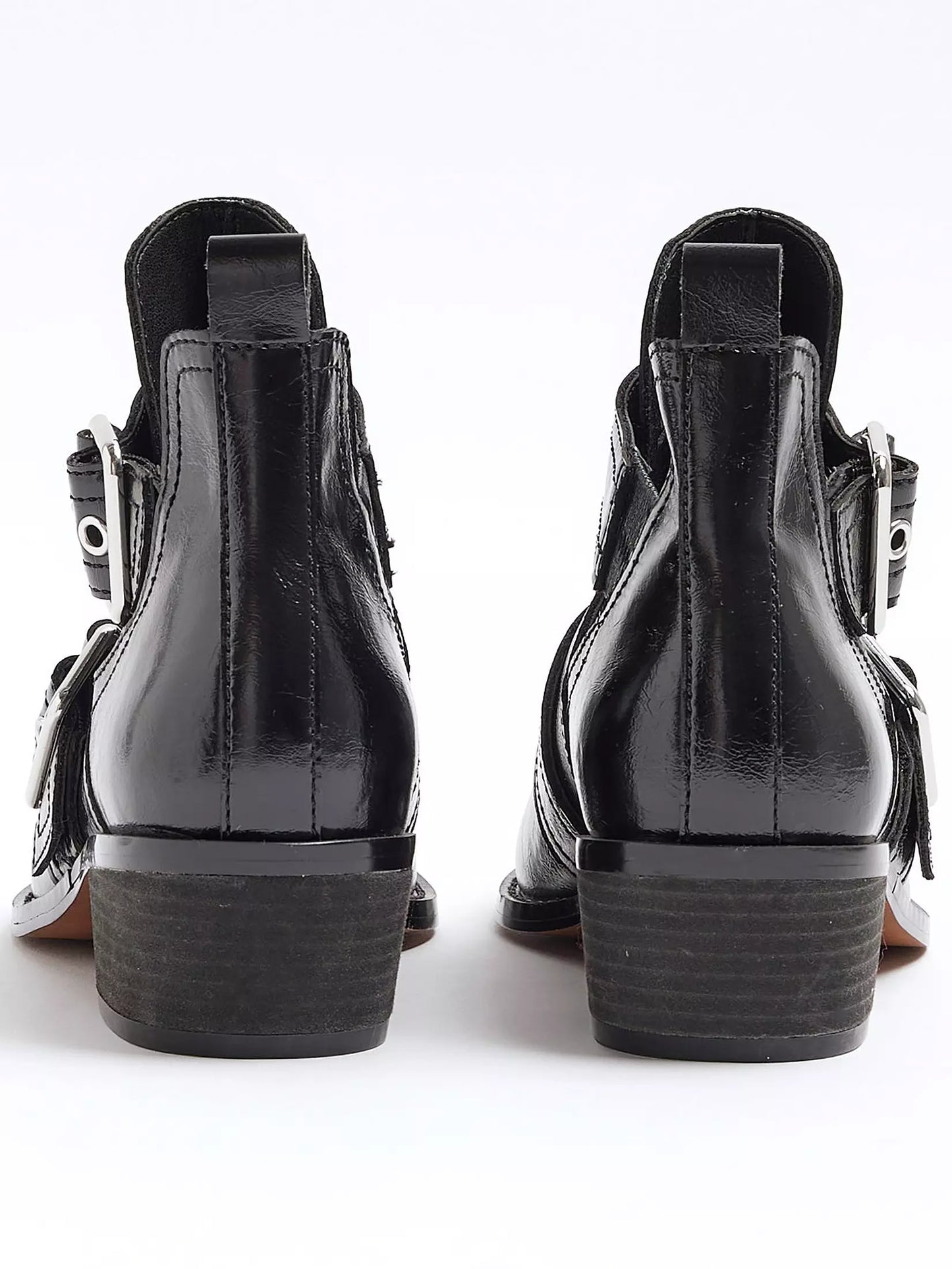 River Island BUCKLE WESTERN HEELED HALF BOOT