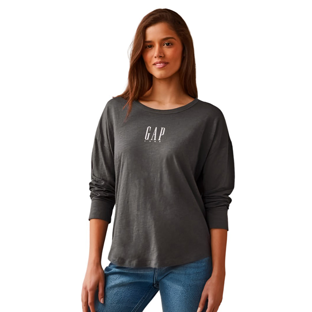 Gap Metallic Logo Long Sleeve T-Shirt