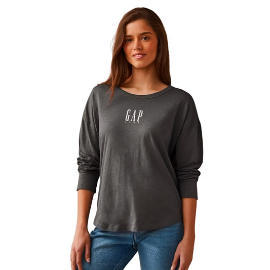 Gap Metallic Logo Long Sleeve T-Shirt