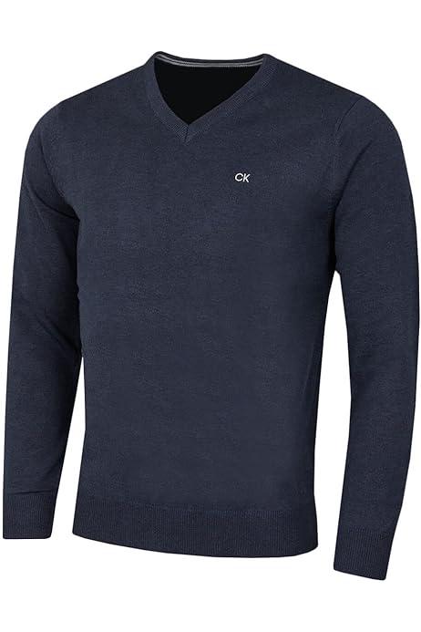 CK V NECK SOFT COTTON GOLF JUMPER