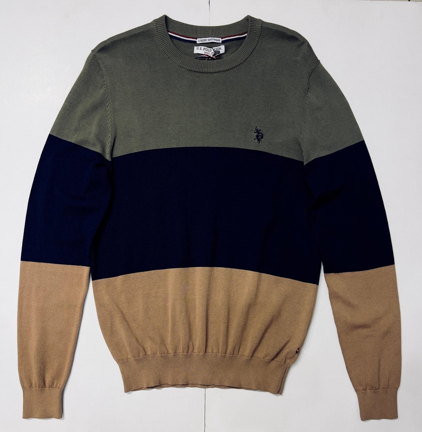 US POLO ROUND BLOCK JUMPER