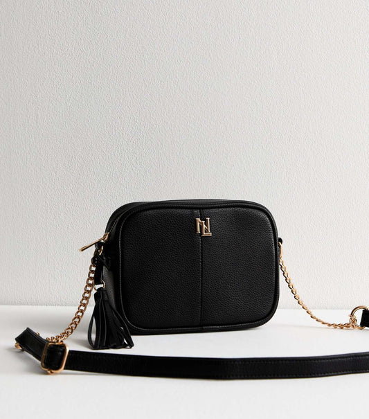 NEW LOOK LEATHER LOOK CAMERA CROSS BODY BAG