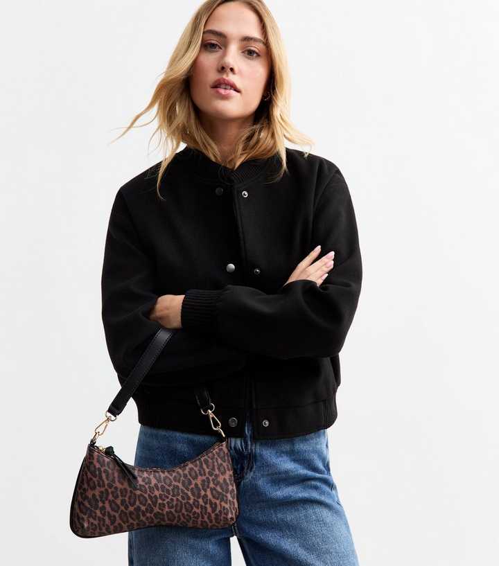 NEW LOOK LEOPARD PRINT FAUX LEATHER SHOULDER BAG