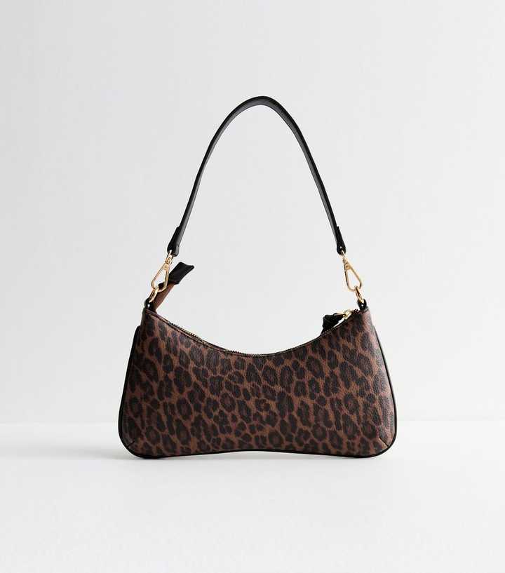 NEW LOOK LEOPARD PRINT FAUX LEATHER SHOULDER BAG