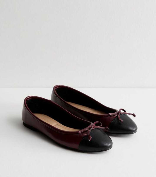 NEW LOOK CONTRAST TOE TAP BALLERINA