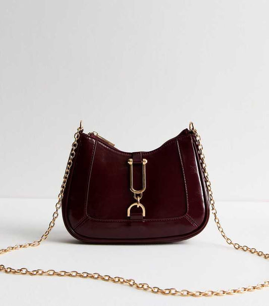 NEW LOOK PANELLED FAUX LEATHER CROSS BODY BAG