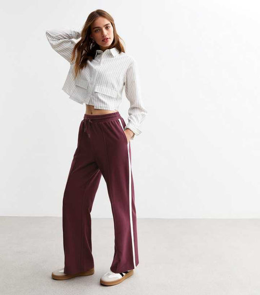 NEW LOOK PINTUCK WIDE LEG DRAWSTING JOGGERS