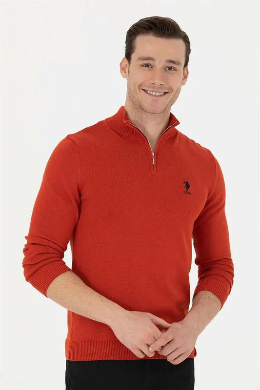 US POLO FUNNEL ZIP JUMPER