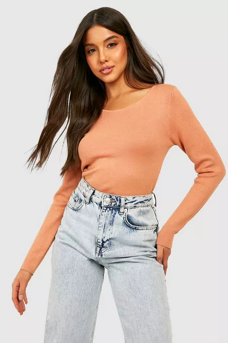 BOOHOO CHAIN DETAILED KNIT TOP