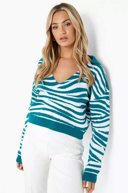 BOOHOO ZEBRA PRINT JUMBER