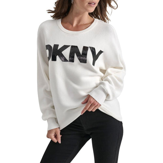 DKNY SEQUIN LOGO DOLMAN JUMPER