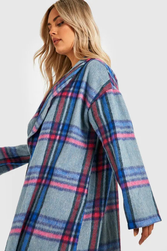 BOOHOO PLUS BRUSHED COAT
