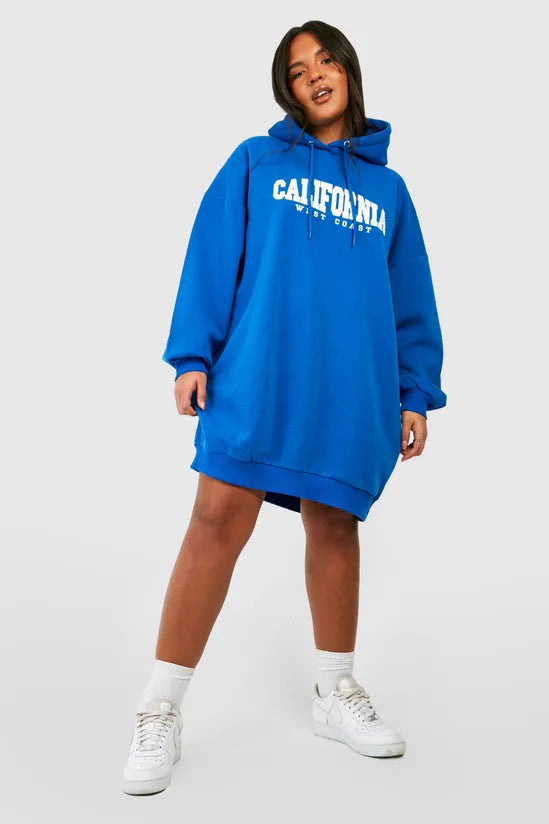 BOOHOO PLUS HOODED CALIFORNIA HOODIE