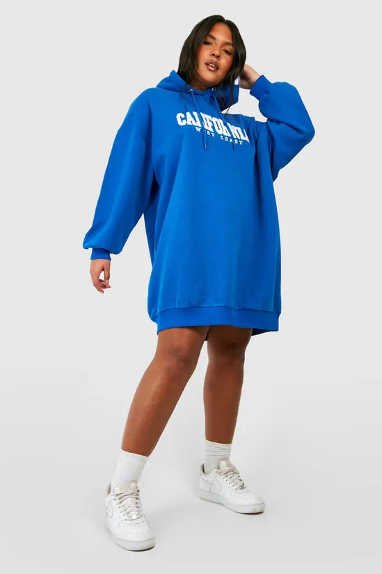 BOOHOO PLUS HOODED CALIFORNIA HOODIE
