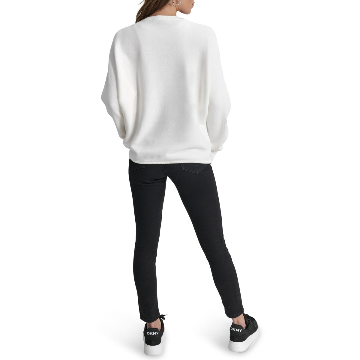 DKNY SEQUIN LOGO DOLMAN JUMPER