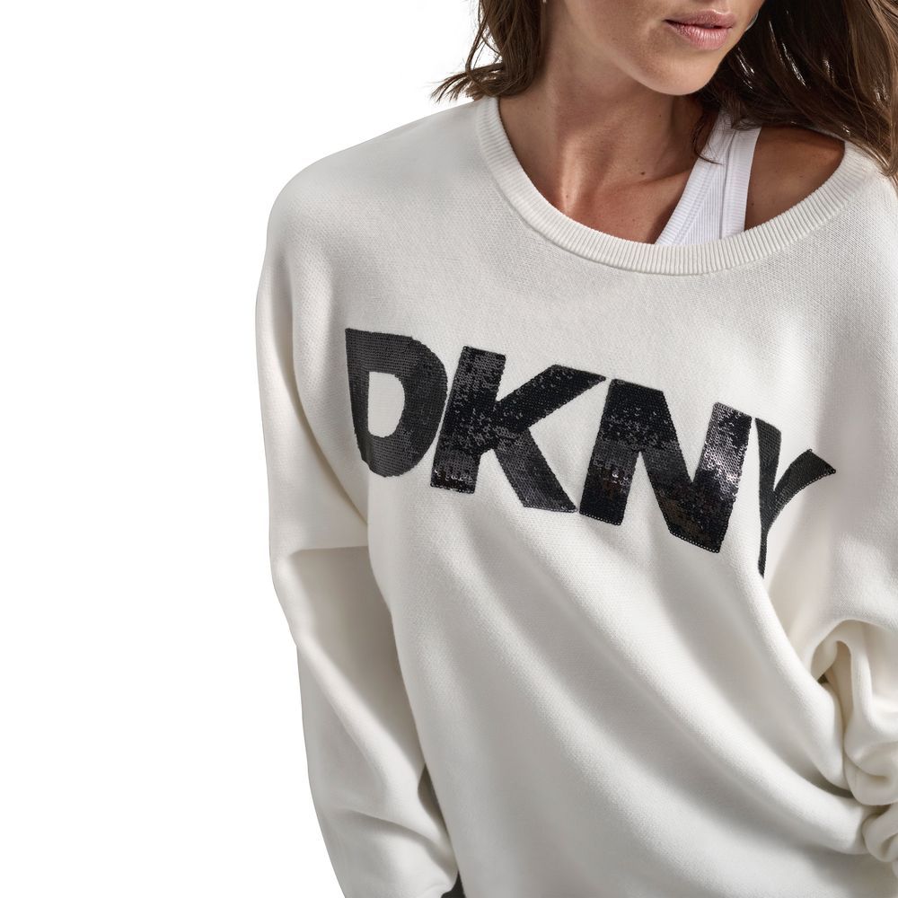 DKNY SEQUIN LOGO DOLMAN JUMPER