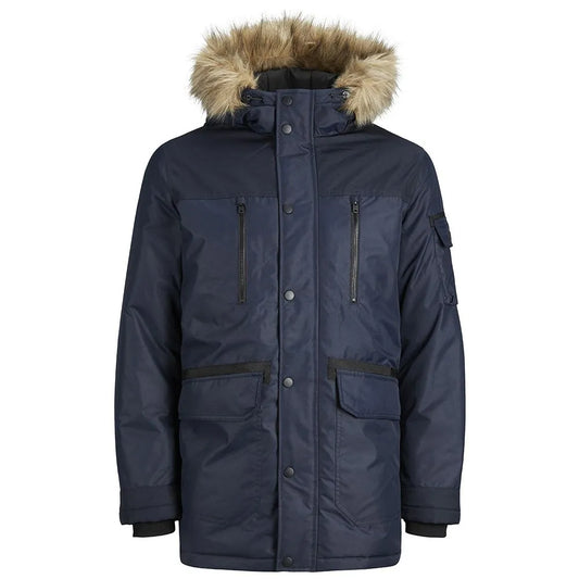 JACK&JONES LONG PARKA WITH FAUX FURE JACKET